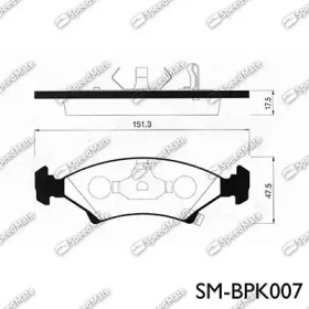 Комплект тормозных колодок SpeedMate SM-BPK007