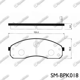 Комплект тормозных колодок SpeedMate SM-BPK018