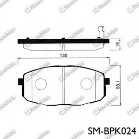 Комплект тормозных колодок SpeedMate SM-BPK024