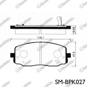 Комплект тормозных колодок SpeedMate SM-BPK027