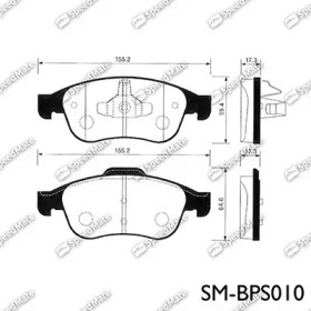 Комплект тормозных колодок SpeedMate SM-BPS010