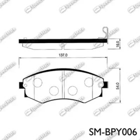 Комплект тормозных колодок SpeedMate SM-BPY006