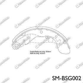 Комлект тормозных накладок SpeedMate SM-BSG002