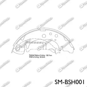 Комлект тормозных накладок SpeedMate SM-BSH001