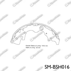 Комлект тормозных накладок SpeedMate SM-BSH016