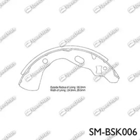 Комлект тормозных накладок SpeedMate SM-BSK006