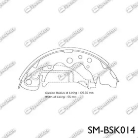 Комлект тормозных накладок SpeedMate SM-BSK014