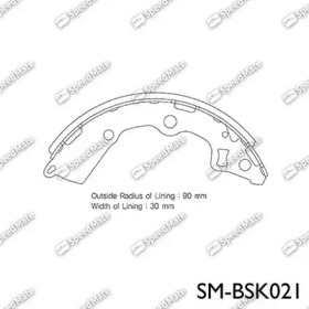 Комлект тормозных накладок SpeedMate SM-BSK021