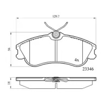 Комплект тормозных колодок DriveTec DPAD1624