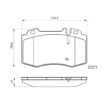 Комплект тормозных колодок DriveTec DPAD1688