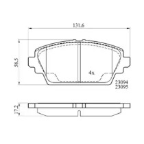 Комплект тормозных колодок DriveTec DPAD1732