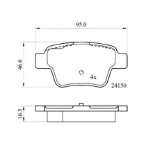 Комплект тормозных колодок DriveTec DPAD1926