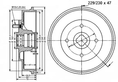 Тормозный барабан VEMA 801034