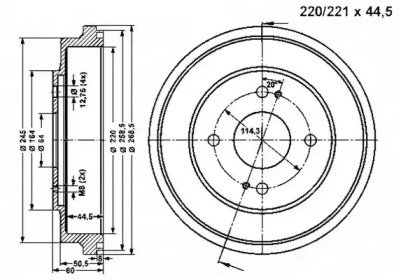 Тормозный барабан VEMA 801053