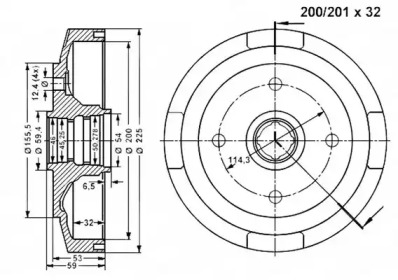 Тормозный барабан VEMA 801156