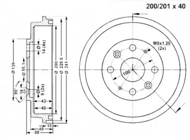 Тормозный барабан VEMA 801351