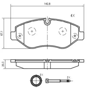 Комплект тормозных колодок VEMA K402301