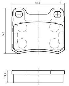 Комплект тормозных колодок VEMA K406301