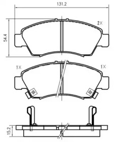 Комплект тормозных колодок VEMA K407700