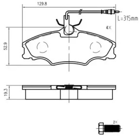 Комплект тормозных колодок VEMA K410100