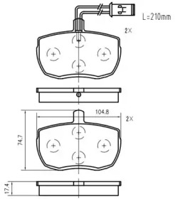 Комплект тормозных колодок VEMA K410703