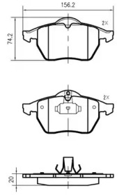 Комплект тормозных колодок VEMA K413405