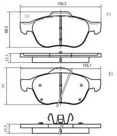 Комплект тормозных колодок VEMA K420801