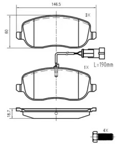 Комплект тормозных колодок VEMA K425101