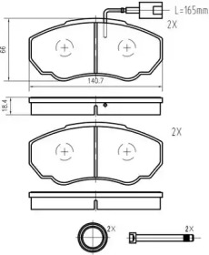 Комплект тормозных колодок VEMA K425300