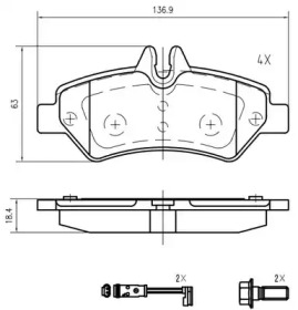 Комплект тормозных колодок VEMA K425600