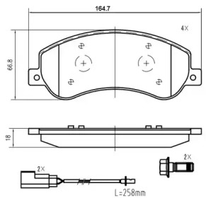 Комплект тормозных колодок VEMA K425700