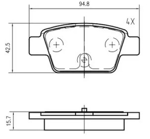 Комплект тормозных колодок VEMA K425901