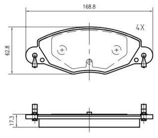 Комплект тормозных колодок VEMA K428100