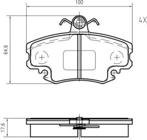 Комплект тормозных колодок VEMA K601200