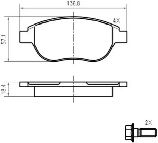 Комплект тормозных колодок VEMA K603800