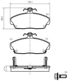 Комплект тормозных колодок VEMA K6099201