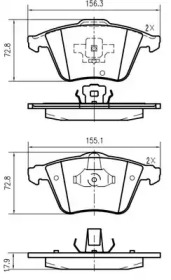 Комплект тормозных колодок VEMA K616303