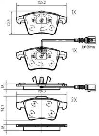 Комплект тормозных колодок VEMA K616707