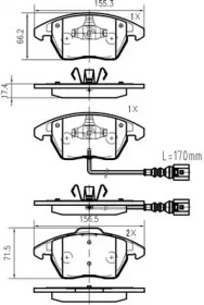 Комплект тормозных колодок VEMA K618900