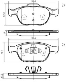 Комплект тормозных колодок VEMA K619300