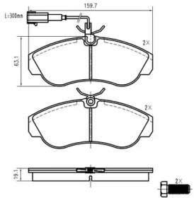 Комплект тормозных колодок VEMA K619701