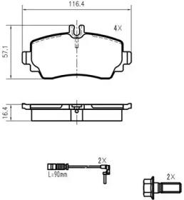 Комплект тормозных колодок VEMA K620700