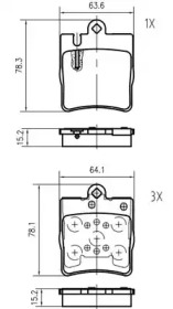 Комплект тормозных колодок VEMA K621003