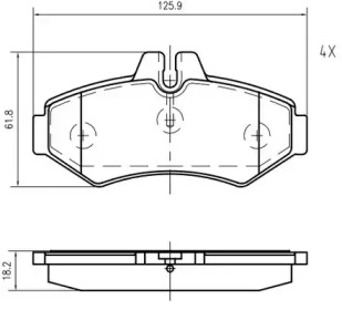 Комплект тормозных колодок VEMA K621100