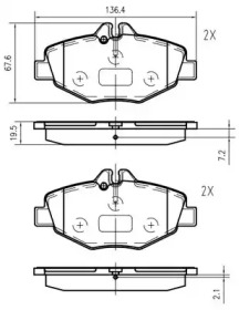 Комплект тормозных колодок VEMA K623400