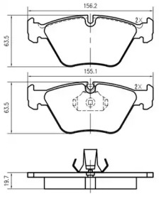 Комплект тормозных колодок VEMA K626100