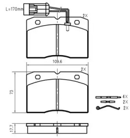 Комплект тормозных колодок VEMA K626503