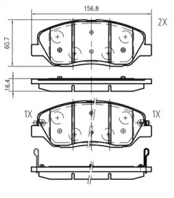 Комплект тормозных колодок VEMA K635400