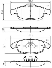 Комплект тормозных колодок VEMA K637500