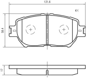 Комплект тормозных колодок VEMA K642100